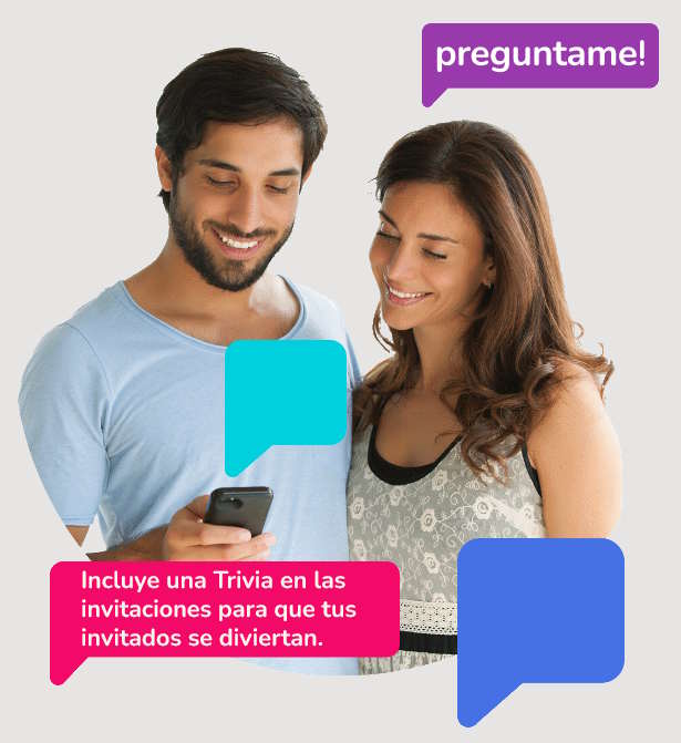 Invitación digital con trivia para invitados