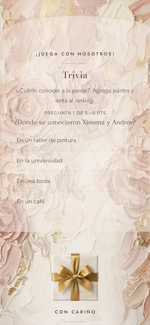 La trivia de una invitación real: ¿Dónde se conocieron Ximena y Andrés?